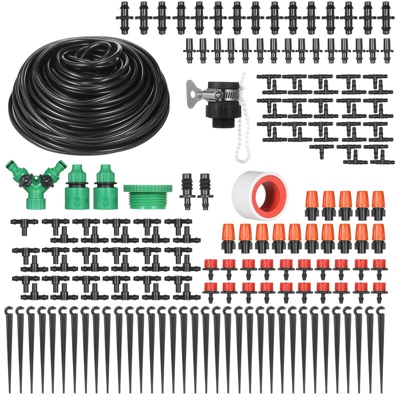 Vivaio a goccia irrigazione kit di raffreddamento a spruzzo vestito | con 40 metri di tubo di acqua / emettitore / ugello, etc. - con 40 metri di