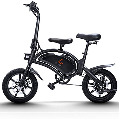 Bicicletta Elettrica Pedalata Assistita 400W 48V velocità Massima 45 Km/h, Sedile Regolabile, Pneumatici 14 Pollici Bici Elettrica Pieghevole Unisex A