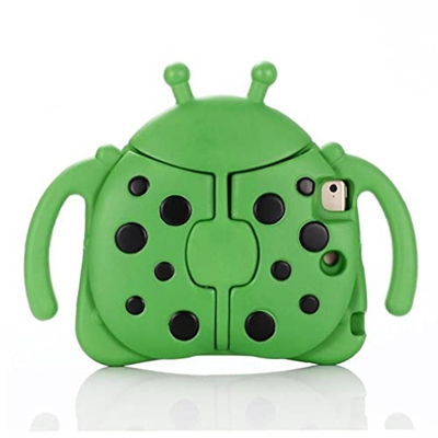 Cassa protettiva Compatibile con iPad Mini 12345 Bambini Carino Carino Cartoon Antiurto Antiurto Coperchio Green senza attrezzi, facile