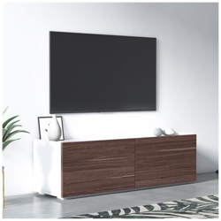 Mobile Da Soggiorno Porta Tv Con Due Ante A Ribalta, Cm 119 X 35 X 37, Colore Noce en oferta