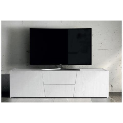 Burton - Mobile Porta Tv Moderno In Abete Spazzolato 165 X 45 X 45