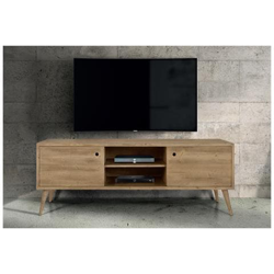 Brody - Mobile Porta Tv Moderno In Abete Spazzolato Naturale 160 X 45 X 55 en oferta