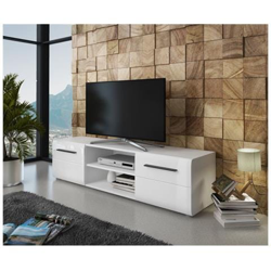 Mobile Porta Tv Con Due Ante E Un Vano Aperto, Cm 160 X 40 X 40, Colore Bianco precio