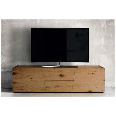 Burton - Mobile Porta Tv Moderno In Rovere Spazzolato 165 X 45 X 45