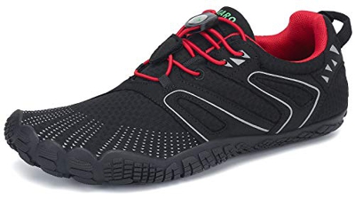 Barefoot Scarpe Uomo Scarpe Running Minimaliste Donna Antiscivolo Scarpette da Piedi Nudi FiveFingers St.5 Rosso 40 EU