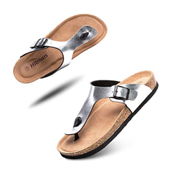 Sandali Uomo Casuale Infradito Donna Confortevole Flip Flops Unisex Ciabatte Antiscivolo Adulto Spiaggia Piscina Argento 1 Taglia 42 en oferta