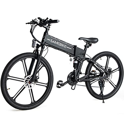 SAMEBIKE LO26-II Versione di Aggiornamento Biciclette Elettriche 500W 48V 10AH 26 Pollici Mountain Bike Elettriche Pieghevoli con Display LCD a Colori