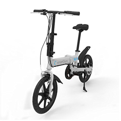 SMARTGYRO, Bicicletta Elettrica Pieghevole, Ruote da 16"e Batteria Ricaricabile al Litio da 4400 mAh 24v Unisex – Adulto, Argento, M en oferta