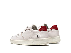 D.A.T.E. Court Leather White Red TG 42 en oferta