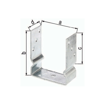 Base per montante a U ETA-10/0210 101x150x100x60mm TZN per iscrizione GAH