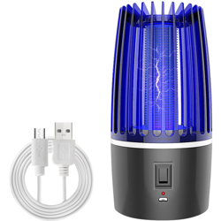 Lampada per zanzare 2 in 1 Trappola per zanzare con luce notturna e gancio nascosto Lampada antizanzara Bug Zapper Trappola per insetti portatile a precio