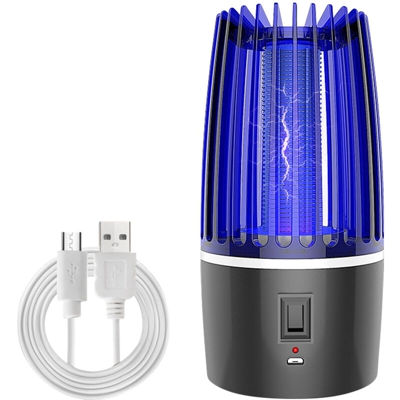 Lampada per zanzare 2 in 1 Trappola per zanzare con luce notturna e gancio nascosto Lampada antizanzara Bug Zapper Trappola per insetti portatile a