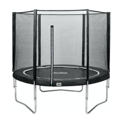 SOLO TRAMPOLINO Tappeto elastico da giardino rotondo 251cm - nero. Con rete di sicurezza e bordo protettivo spesso. Sicurezza e qualità a un prezzo características