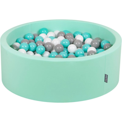 90X30cm/200 Palline ? 7CM Piscina Di Palline Colorate Per Bambini Tondo Fabbricato In EU, Menta: Bianco-Grigio-Turchese Ch - menta: precio