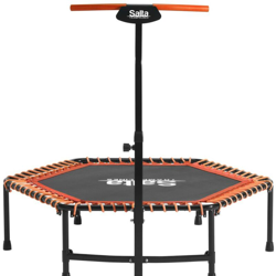 SOLO TRAMPOLINO Tappeto elastico fitness 128cm - arancione. Con sbarra regolabile in 5 posizioni. Robusto e solido, adatto per uso commerciale e características