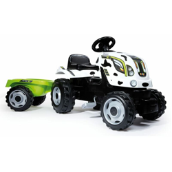 Trattore e Rimorchio per Bambini Farmer XL Bianco e Nero - Bianco - Smoby características