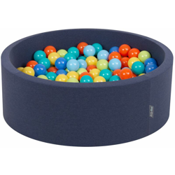 90X30cm/200 Palline Piscina Di Palline Colorate Per Bambini Tondo Fabbricato In EU, Blu:Verde Ch/Arancione/Turchese/Blu/Azzurro/Giallo - blu:verde en oferta