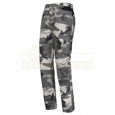 Issa - TG XXXL - PANTALONE DA LAVORO IN COTONE 100% MIMETICO multitasche TECNICO DA LAVORO MILITARE