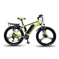 TAOCI 26" Biciclette Elettriche per Adulti, Lega Ebikes Biciclette all Terrain, 13Ah Rimovibile agli Ioni di Litio Montagna-Bici per La Mens,Black Yel en oferta