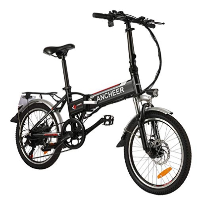 ANCHEER Bici Elettrica Pieghevole da 20", Bicicletta Elettrica Pedalata Assistita 20 Pollici con Batteria 36V 8Ah 288Wh, Bici Elettriche Shimano a 7 V