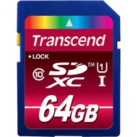 TS64GSDXC10U1 memoria flash 64 GB SDXC MLC Classe 10, Scheda di memoria