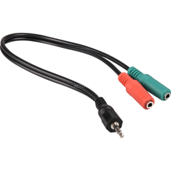 AVK 417-0030 0.3m cavo audio 0,3 m 3.5mm 2 x 3.5mm Nero, Verde, Rosso, Adattatore en oferta