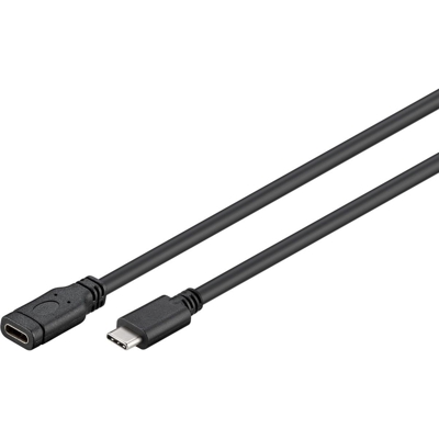 45393 cavo USB 1 m USB 3.2 Gen 1 (3.1 Gen 1) USB C Nero, Cavo di prolunga