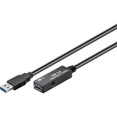 5m USB 3.0 cavo USB USB 3.2 Gen 1 (3.1 Gen 1) USB A Nero, Cavo di prolunga