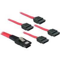 Sata 4x 1m cavo SCSI Rosso, Adattatore