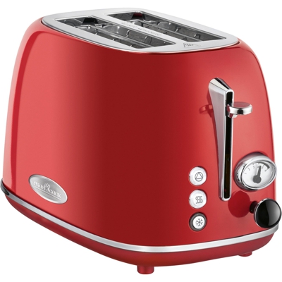 PC-TA 1193 2 fetta/e 815 W Rosso, Acciaio inossidabile, Tostapane