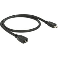 0.5m USB 2.0 cavo USB 0,5 m Micro-USB B Nero, Cavo di prolunga características