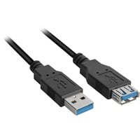 1m, 2xUSB3.0-A cavo USB USB 3.2 Gen 1 (3.1 Gen 1) USB A Nero, Cavo di prolunga precio