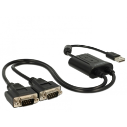 63950 cavo seriale Nero 0,6 m USB 2.0 Type-A 2 x RS-232 DB9, Adattatore características