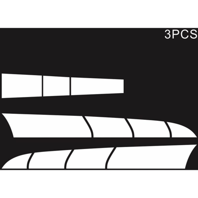 3 pezzi Adesivo a strisce per cofano auto Auto Racing Body Side Stripe Decal Gonna Tetto Striscia creativa Refitting body incollaggio Car Body