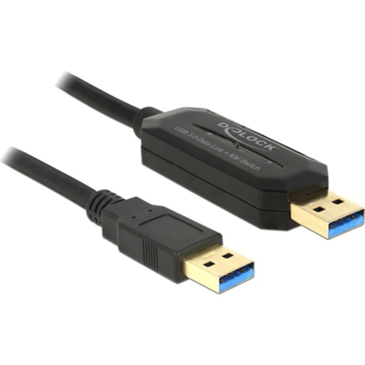 1.5m, USB 3.0-A - USB 3.0-A cavo USB 1,5 m USB 3.2 Gen 1 (3.1 Gen 1) USB A Nero