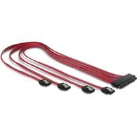 Cable SAS 32pin > 4x SATA metal (SFF 8484 - 4x SATA) 50cm cavo SATA 0,5 m Rosso, Adattatore precio