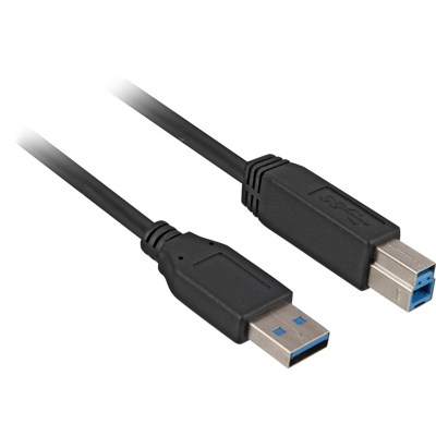 3m, USB3.0-A/USB3.0-B cavo USB USB 3.2 Gen 1 (3.1 Gen 1) USB A USB B Nero