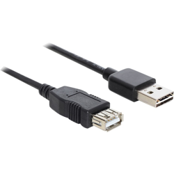 EASY-USB 2.0-A - USB 2.0-A, 2m cavo USB USB A Nero, Cavo di prolunga características