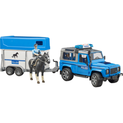 Land Rover Defender Polizia Con Rimorchio, Cavallo E Poliziotto, Veicolo modello precio