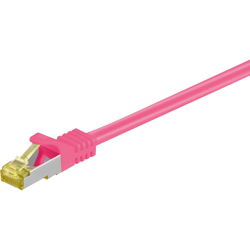 RJ-45 CAT7 3m cavo di rete Magenta S/FTP (S-STP) en oferta