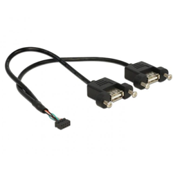 84832 cavo USB 0,25 m USB 2.0 2 x USB A Nero precio