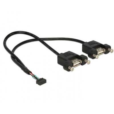 84832 cavo USB 0,25 m USB 2.0 2 x USB A Nero