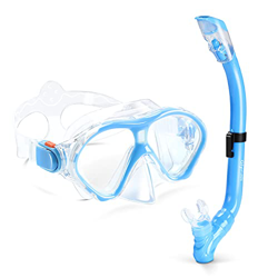 Glymnis Set Snorkeling Bambini Maschera Snorkeling per Bambini Anti-Appannamento Kit Snorkeling Panoramica a 180° con Tubo di Respirazione a Secco Com características