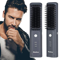 Spazzola per Barba Elettrica, Railee Pettine Barba Capelli per Uomini Professionale Pettine Lisciante per Capelli e Barba del MCH Ceramica Controllo 3 características