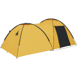 vidaXL Tenda Igloo da Campeggio 450x240x190 cm per 4 Persone Gialla - Giallo precio