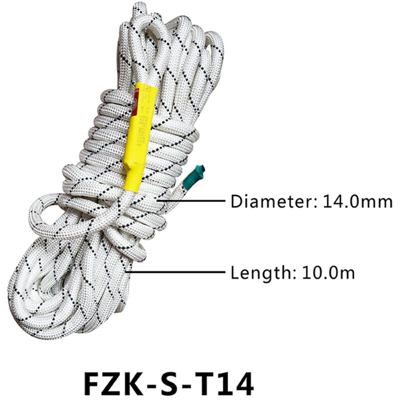 Corda di sicurezza Cordino per arrampicata all'aperto Diametro 14 mm Cordino di sicurezza ad alta resistenza per escursioni in campeggio,10 m