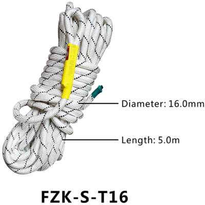 Corda di sicurezza Cordino per arrampicata all'aperto Diametro 16 mm Cordino di sicurezza ad alta resistenza per escursioni in campeggio,5m