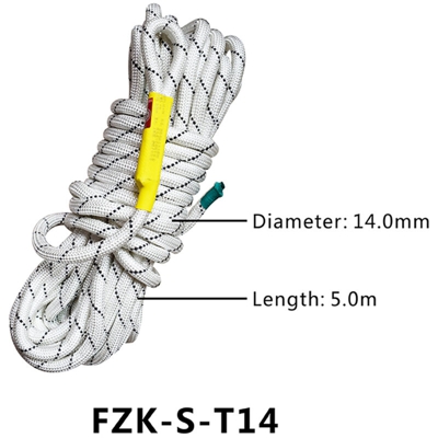 Corda di sicurezza Cordino per arrampicata all'aperto Diametro 14 mm Cordino di sicurezza ad alta resistenza per escursioni in campeggio,5m