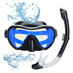 Lychee Maschera Subacquea/Snorkeling Kit per Adulti e Giovani,Maschera da Snorkeling Professionale con Panoramica a 180 Gradi e Boccaglio Snorkel, Ant precio