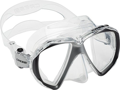 Cressi Liberty Duo, Maschera Subacquea Unisex Adulto, Trasparente/Silver, Unica